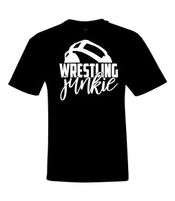 Wrestling Junkie Preprinted Black T-shirts