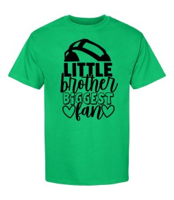 Little Brother Biggest Fan Kelly Green T-Shirt