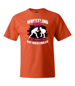 Orange Wrestling Girl T-Shirt